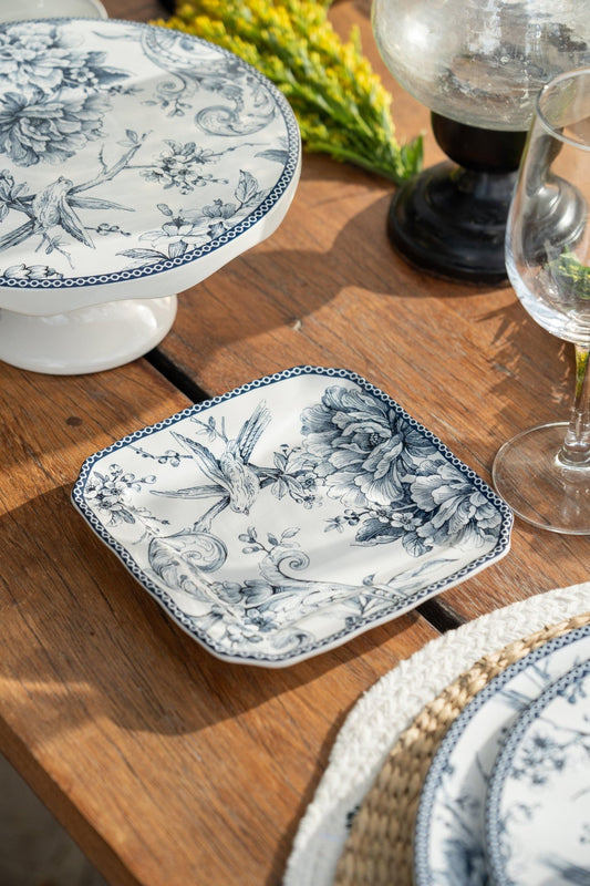 Arezzo Platter - Blue and White - TesuCeremic