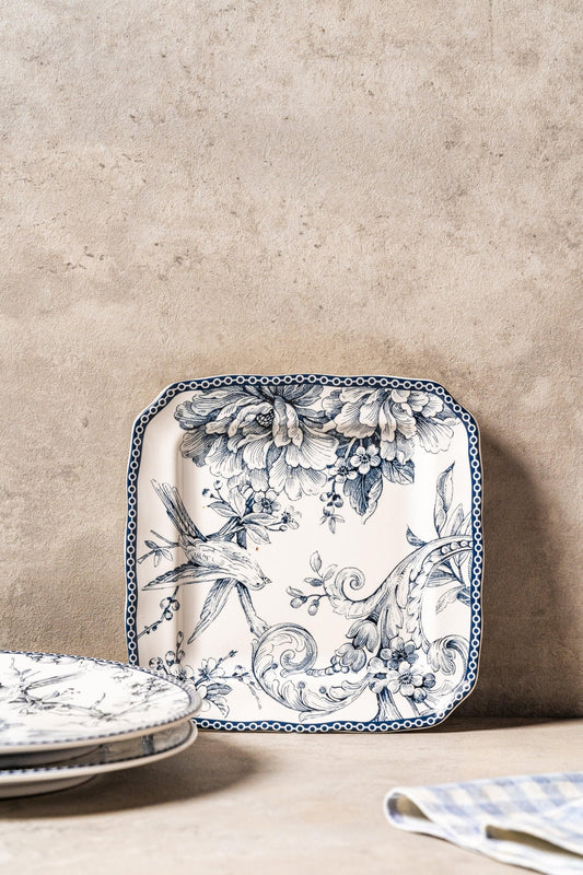 Arezzo Platter - Blue and White - TesuCeremic