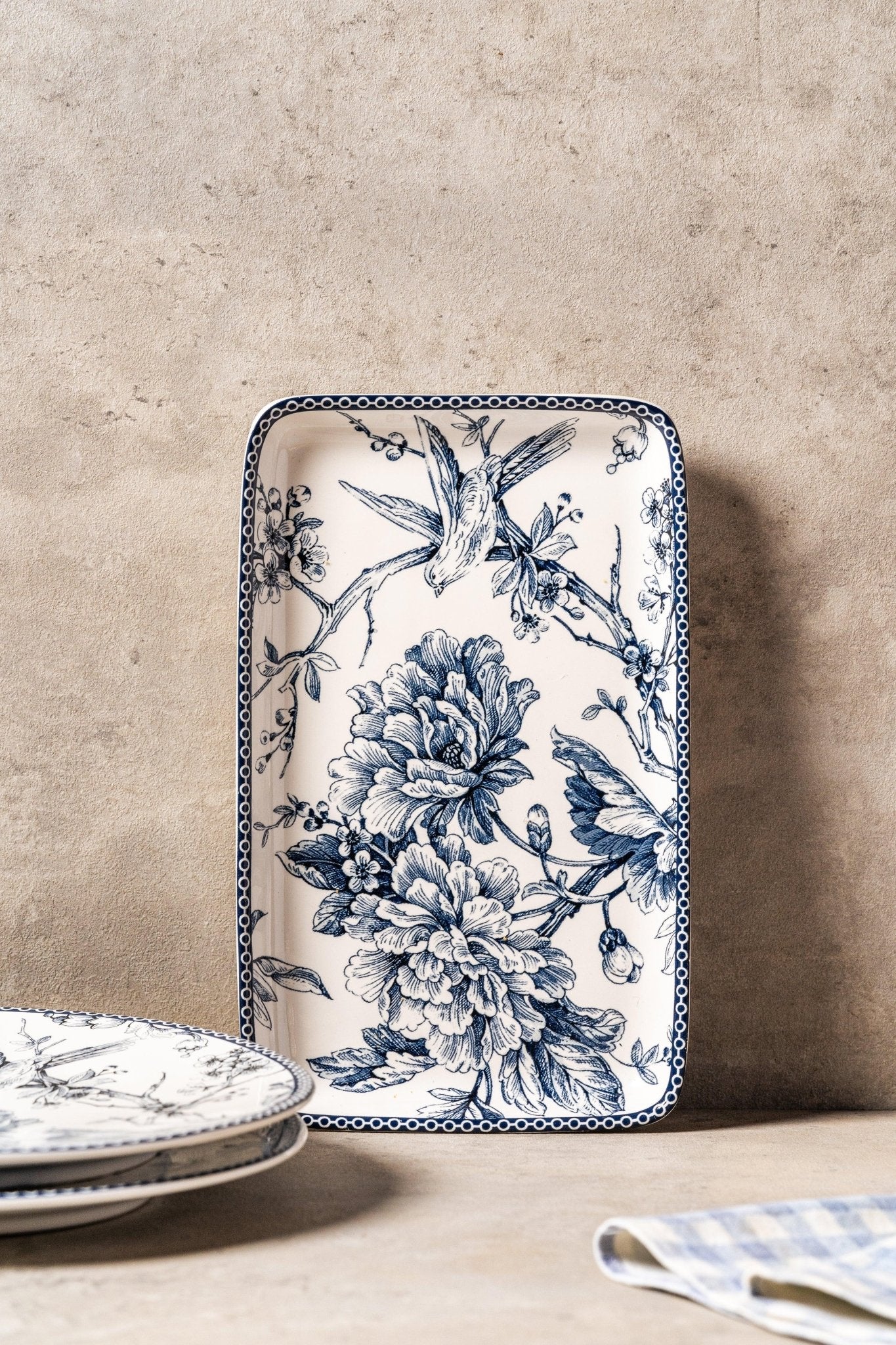 Arezzo Platter - Blue and White - TesuCeremic