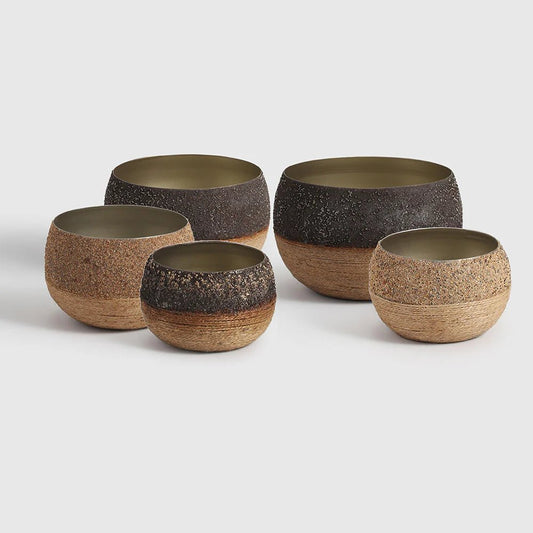 Embrace natural warmth and artisanal charm with the&nbsp;Avara Glow Holder Set, a collection of five handcrafted candle holders made from durable iron. 
