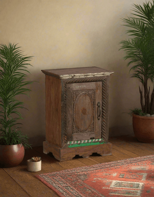 Bedside Carved Cabinet - TesuCabinets & Storage