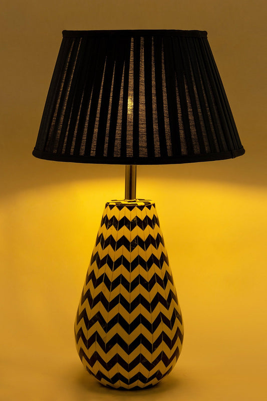 Blue & White Resin Table Lampshade - TesuTable Lamp