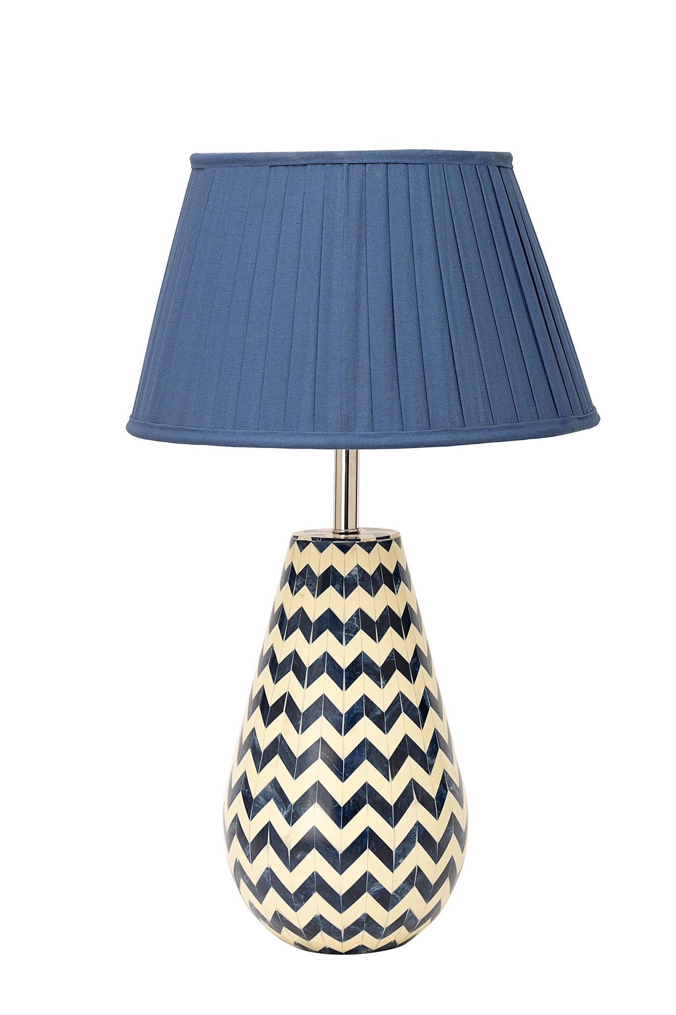 Blue & White Resin Table Lampshade - TesuTable Lamp