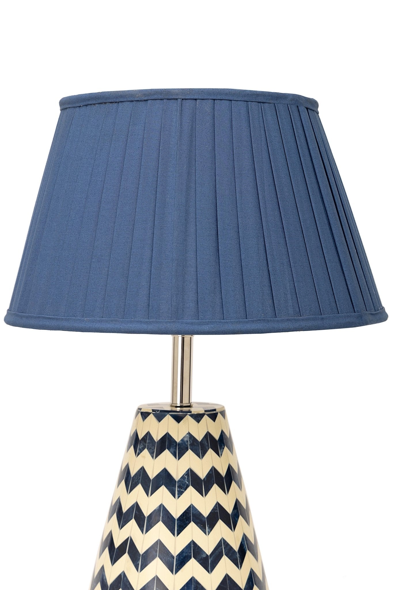 Blue & White Resin Table Lampshade - TesuTable Lamp