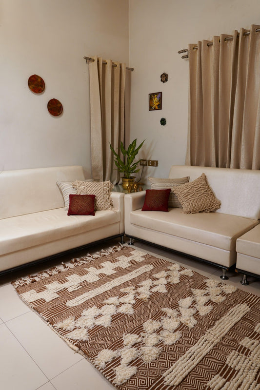 Bohemian Thread Rug - Brown - TesuRugs