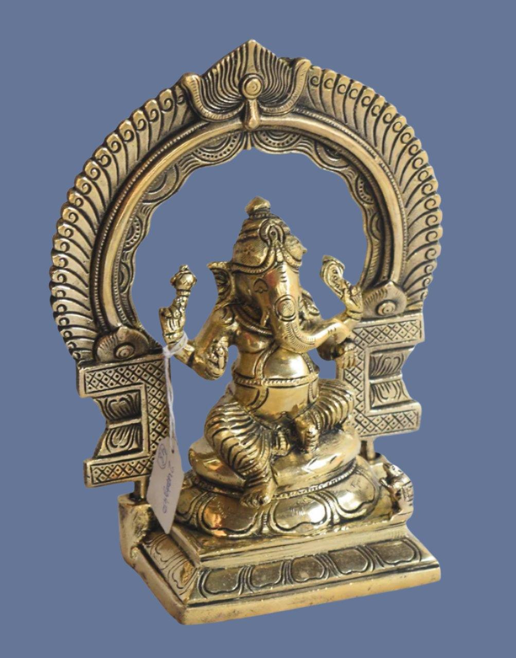 Brass Ganesh statue - TesuBrass Sculptures