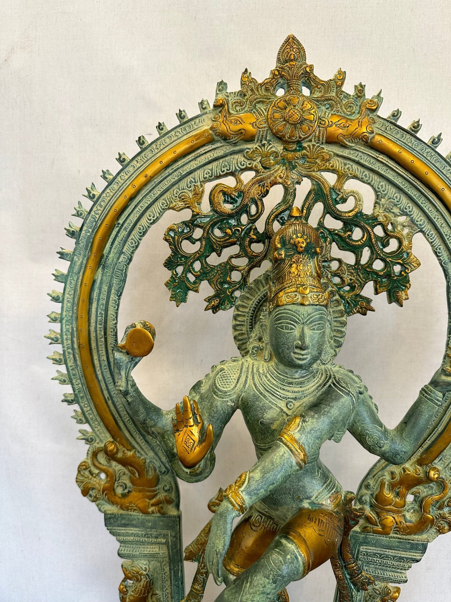 Brass Lord Shiva Dancing Statue - Handcrafted Nataraja Sculpture for Home Decor - TesuBrass Sculptures