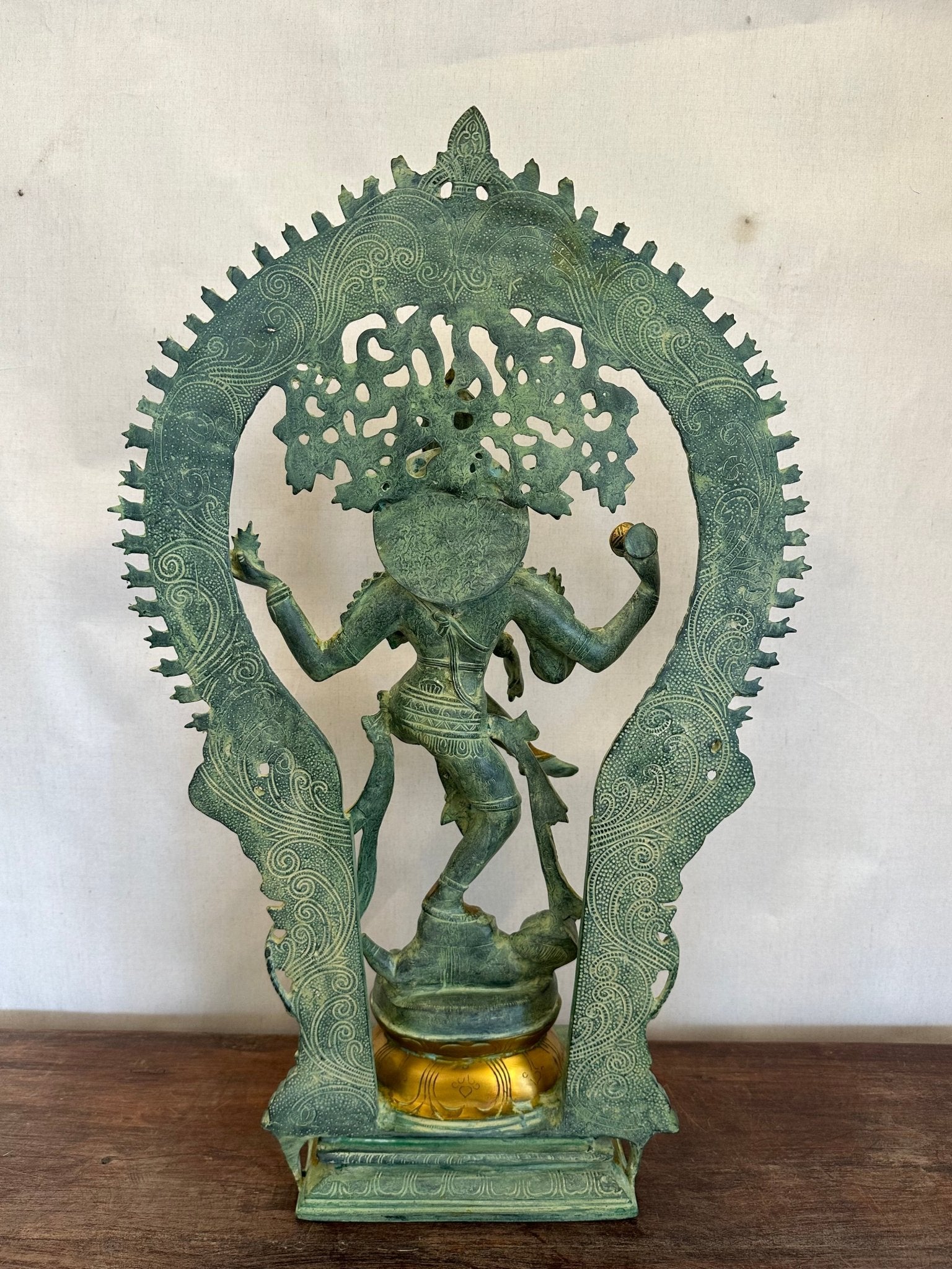 Brass Lord Shiva Dancing Statue - Handcrafted Nataraja Sculpture for Home Decor - TesuBrass Sculptures
