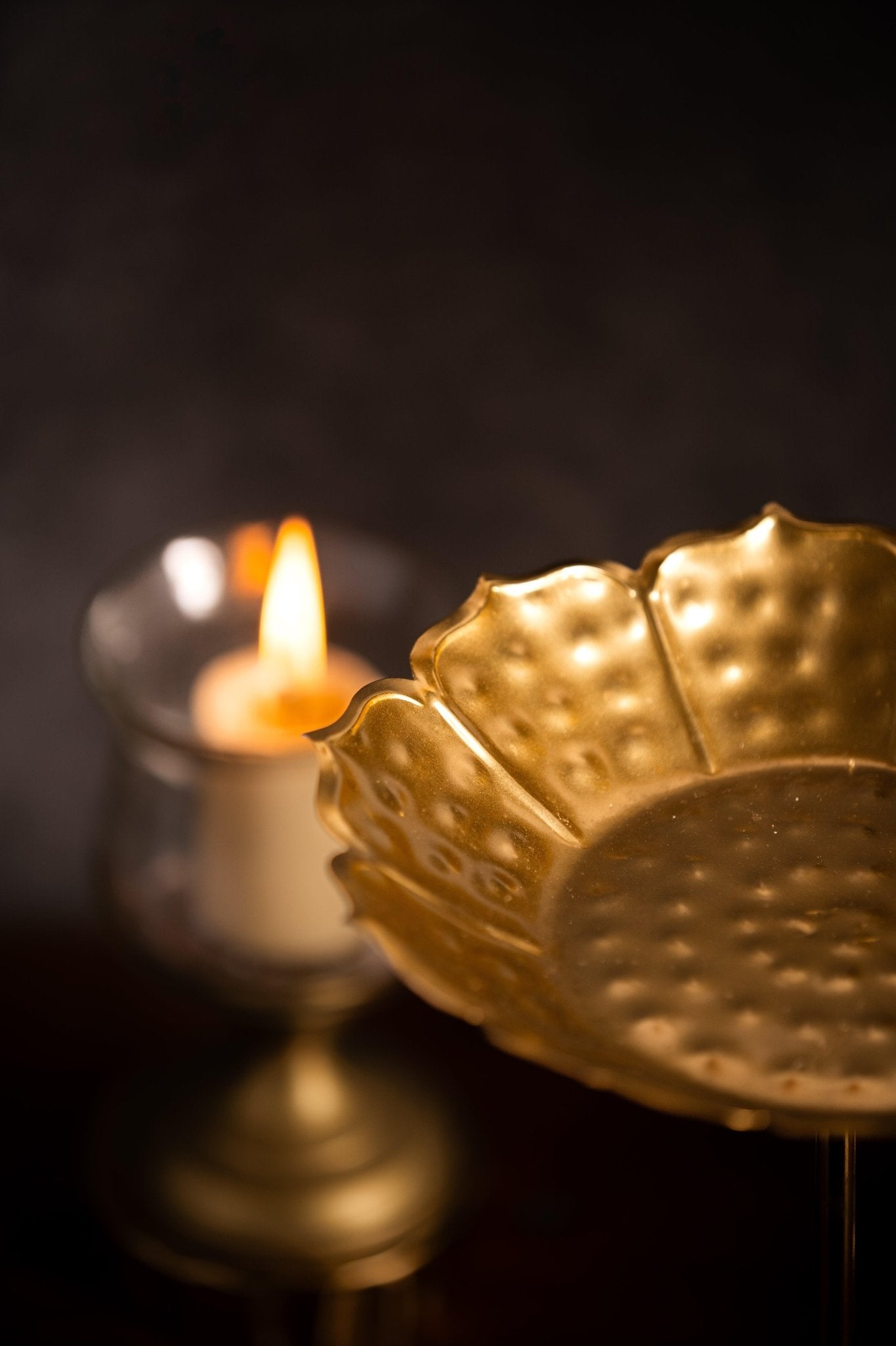 Brass Plated Urli with Stand - Set of 3 - TesuUrli