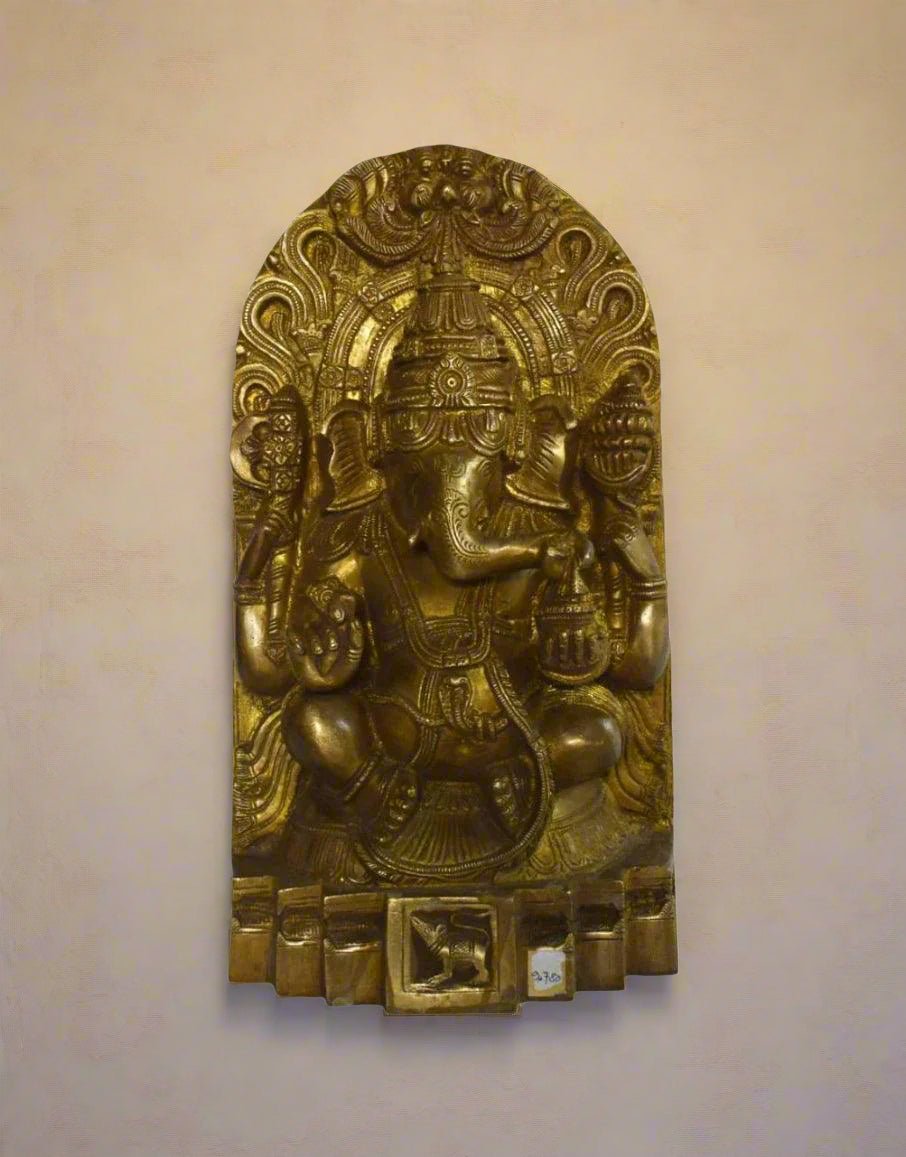 Brass Vighnaharta Idol - TesuBrass Sculptures