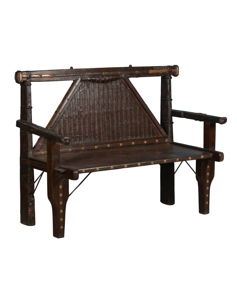 Brasswood Heritage Chair handcrafted from solid wood with intricate carved details, vintage finish, and timeless traditional Indian craftsmanship.