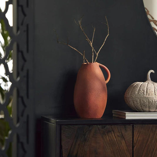 Brick Coloured Aluminium Vase - TesuVases