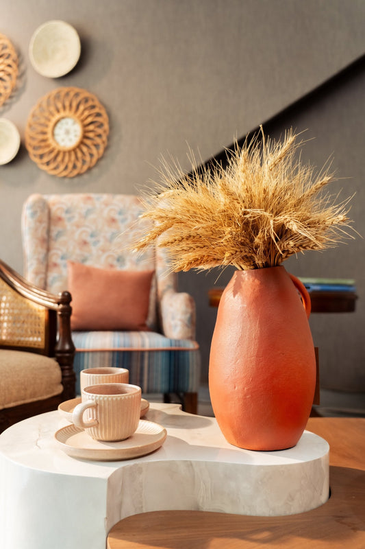 Brick Coloured Aluminium Vase - TesuVases
