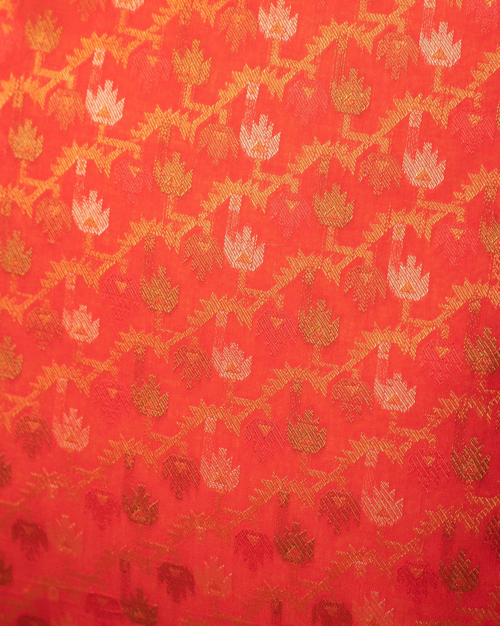 Brocade Cushion Cover - Orange Set of 2 - TesuCushion Covers