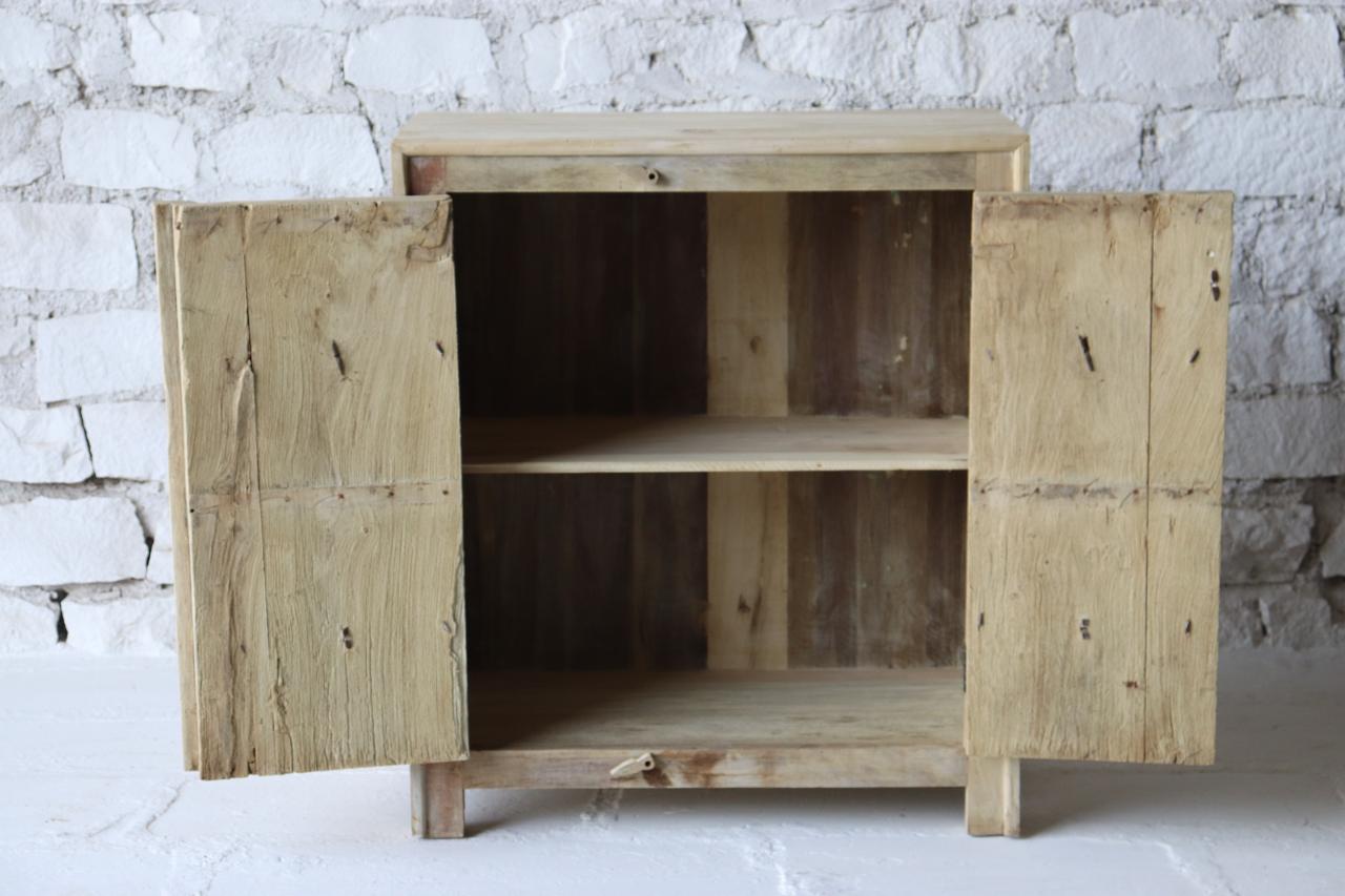 Carved Lotus Vintage Storage Cabinet with Iron Handles - TesuCabinets & Storage