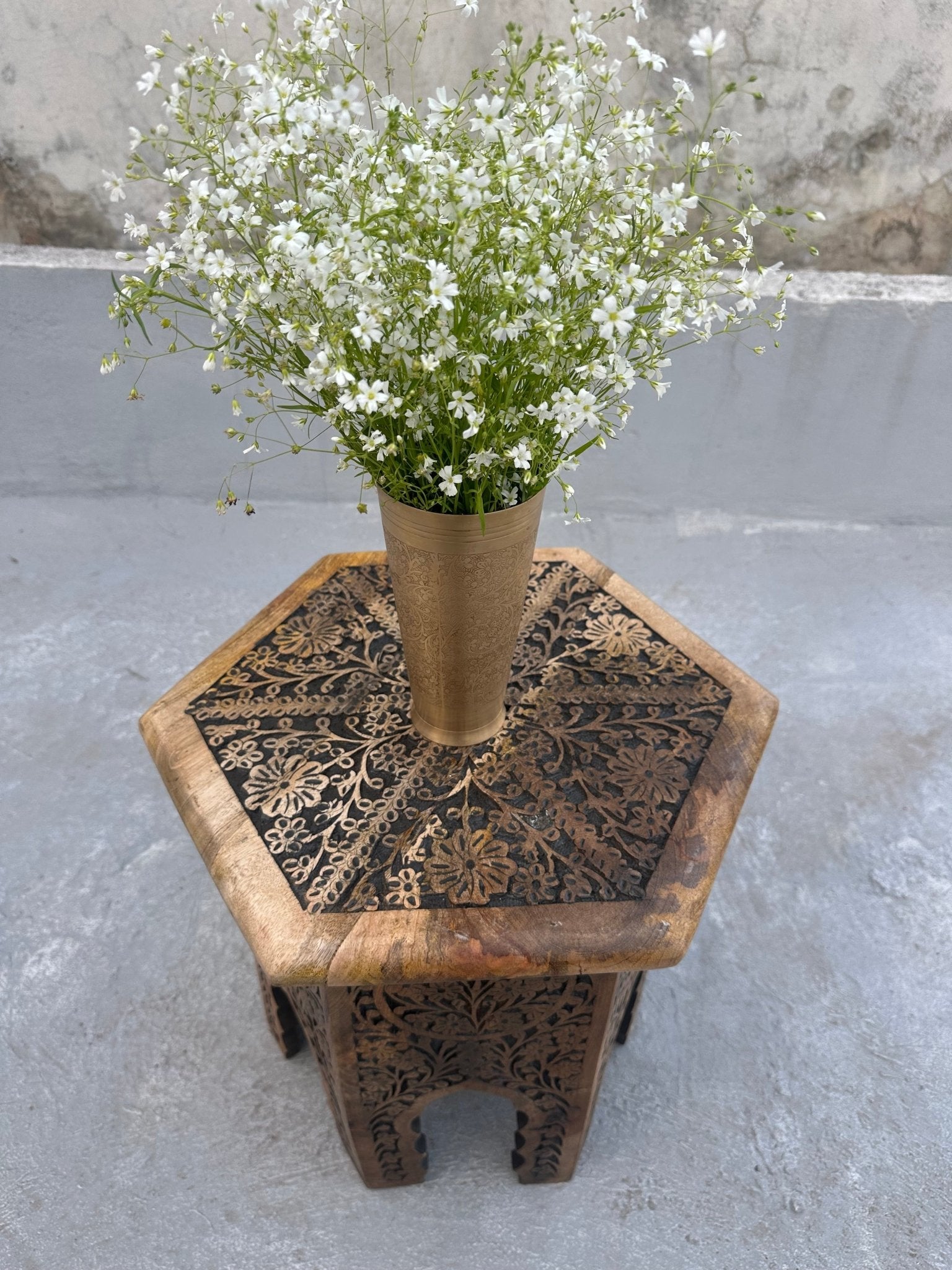 Carved Relic Stool - TesuStool