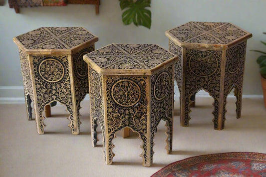 Carved Relic Stool - TesuStool