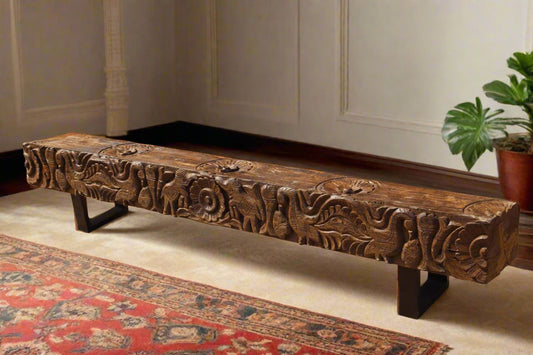 Jaipur Elegance Bench (Carved) - TESU