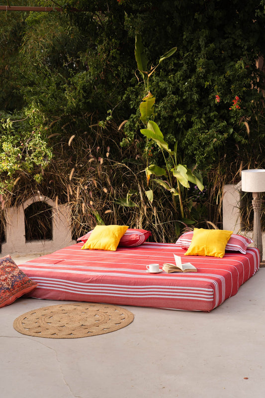 Cherry Blossom Cotton Bedspread With Pillow Covers - TesuBedspread
