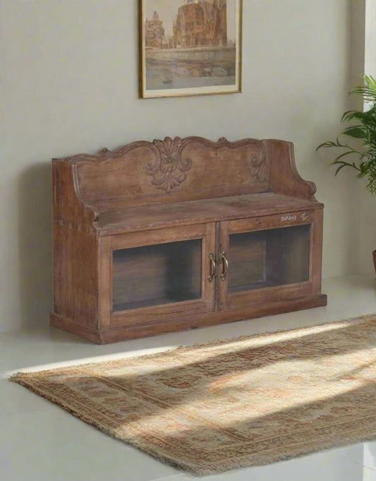 Classic Wooden Glass Showcase - TesuCabinets & Storage