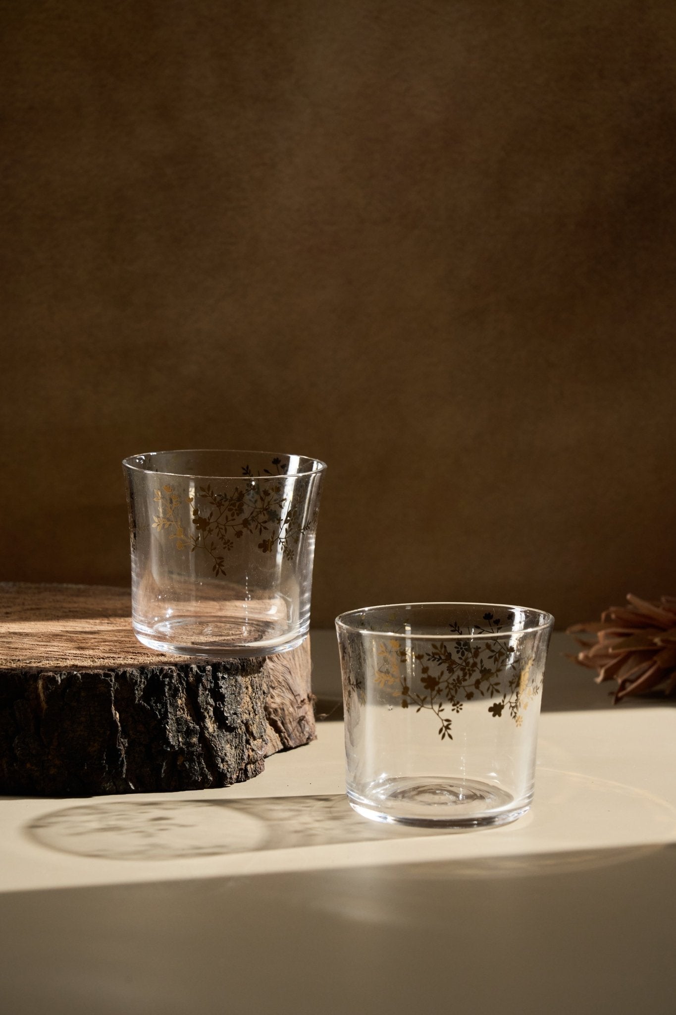 Clear Goblet Glasses With Golden Rim (Set of 6) - TesuGlasses