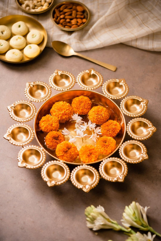 Decorative Diya Urli - TesuBrass Diya
