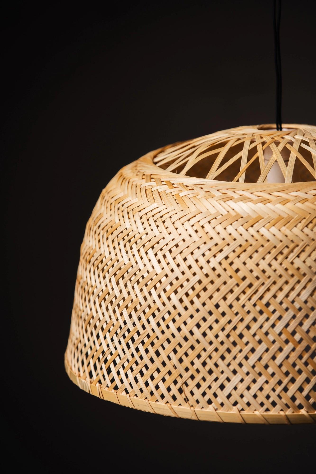 Dome Shape Pendant Bamboo Lampshade - TesuPendant Light