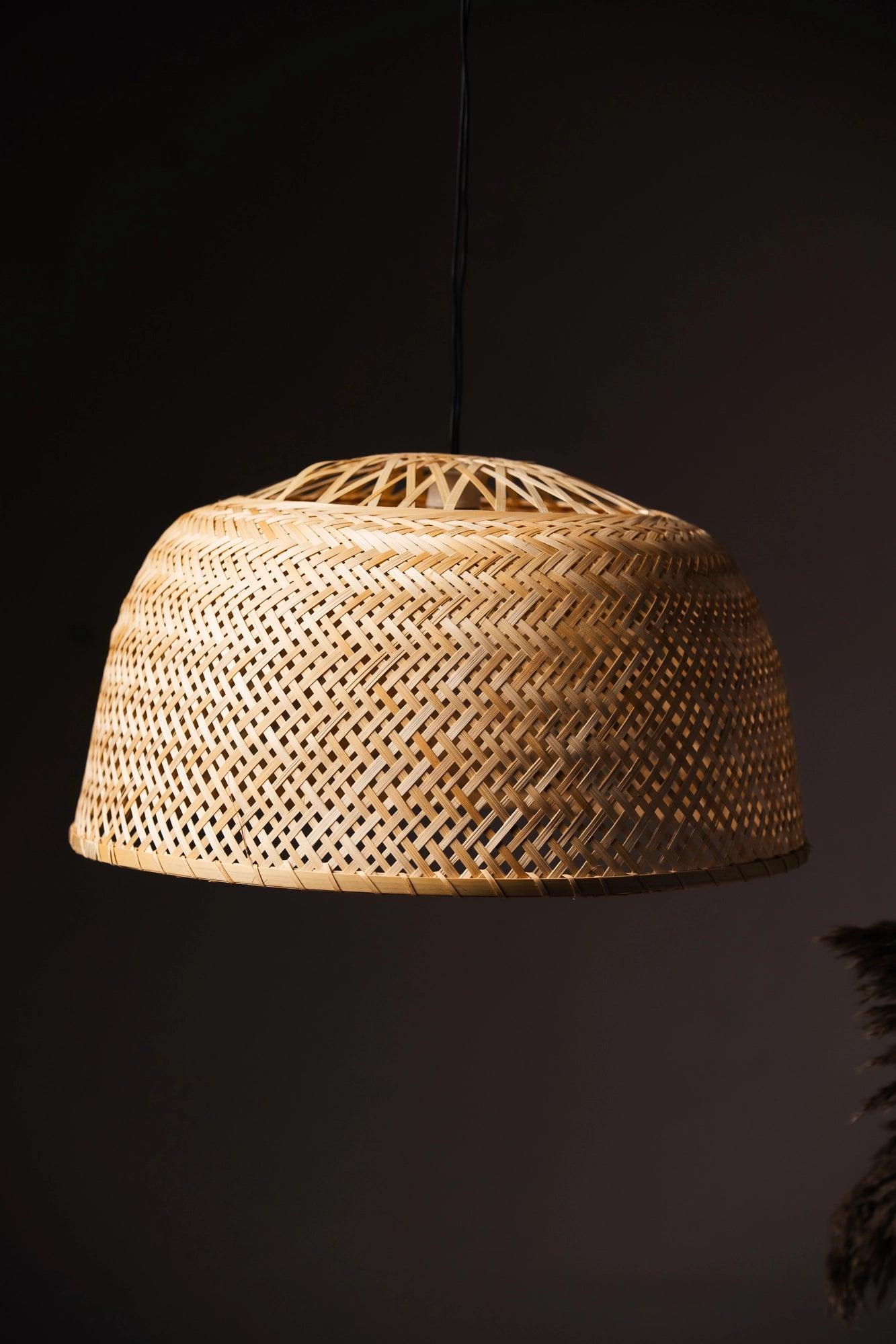 Dome Shape Pendant Bamboo Lampshade - TesuPendant Light