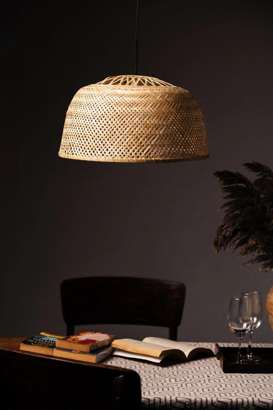 Dome Shape Pendant Bamboo Lampshade - TesuPendant Light