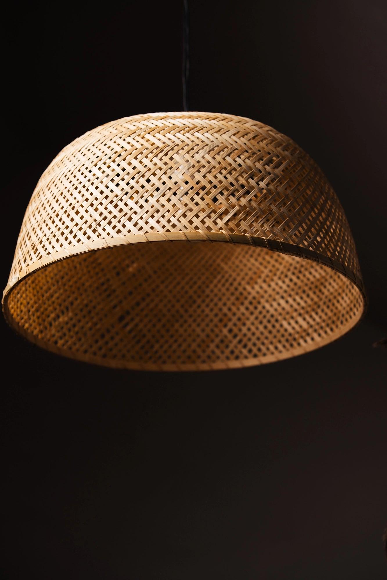 Dome Shape Pendant Bamboo Lampshade - TesuPendant Light