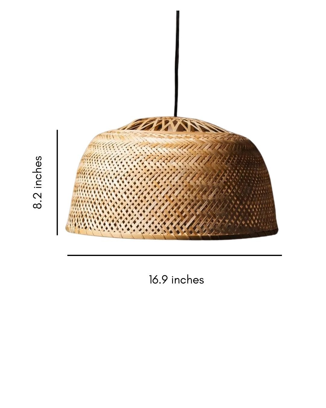 Dome Shape Pendant Bamboo Lampshade - TesuPendant Light