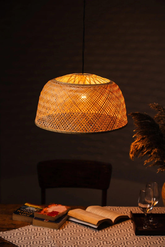 Dome Shape Pendant Bamboo Lampshade - TesuPendant Light