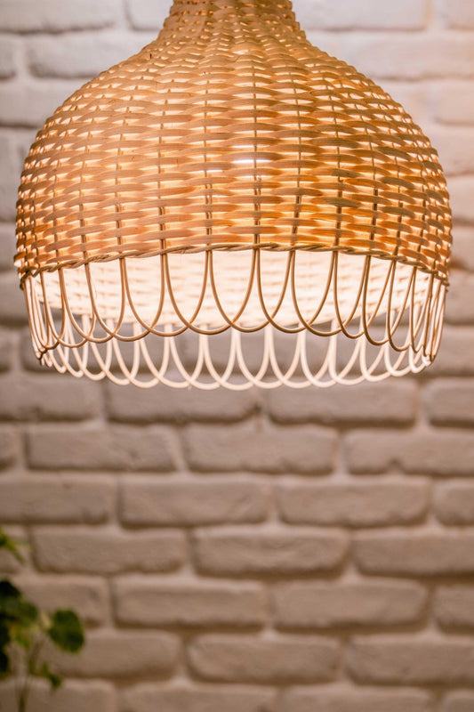 Dome Shaped Cane Lampshade - TesuLampshade
