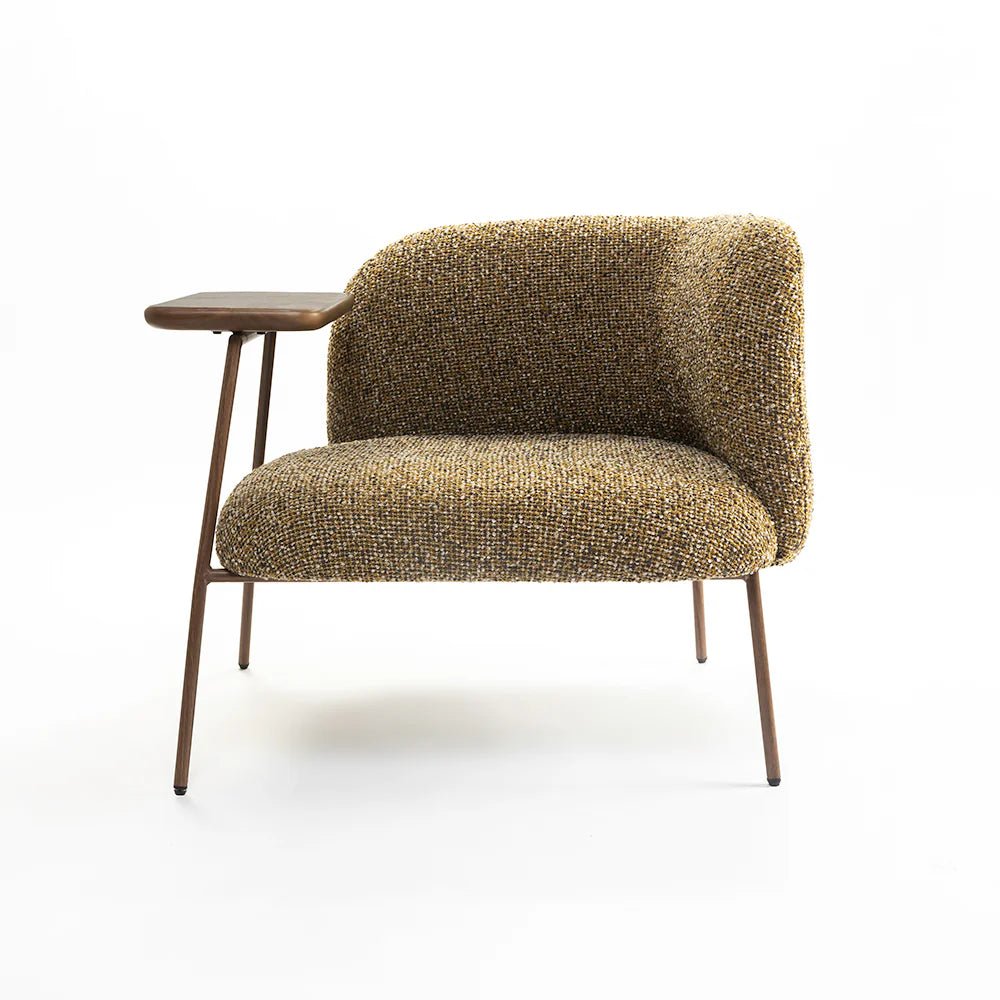 Upholstered in soft, breathable cotton fabric, it offers a textured feel and a warm, inviting look that complements any interior.&nbsp; &nbsp; &nbsp; &nbsp; &nbsp; &nbsp;