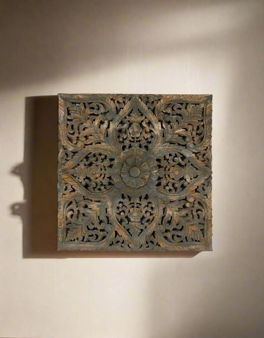 Floral Majesty Wooden Panel - TesuWall Decor