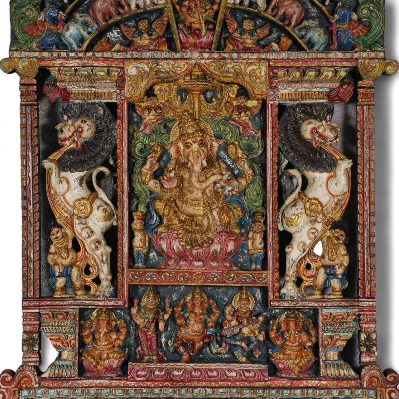 Ganesh Blessings Vintage Panel - TesuWall Decor