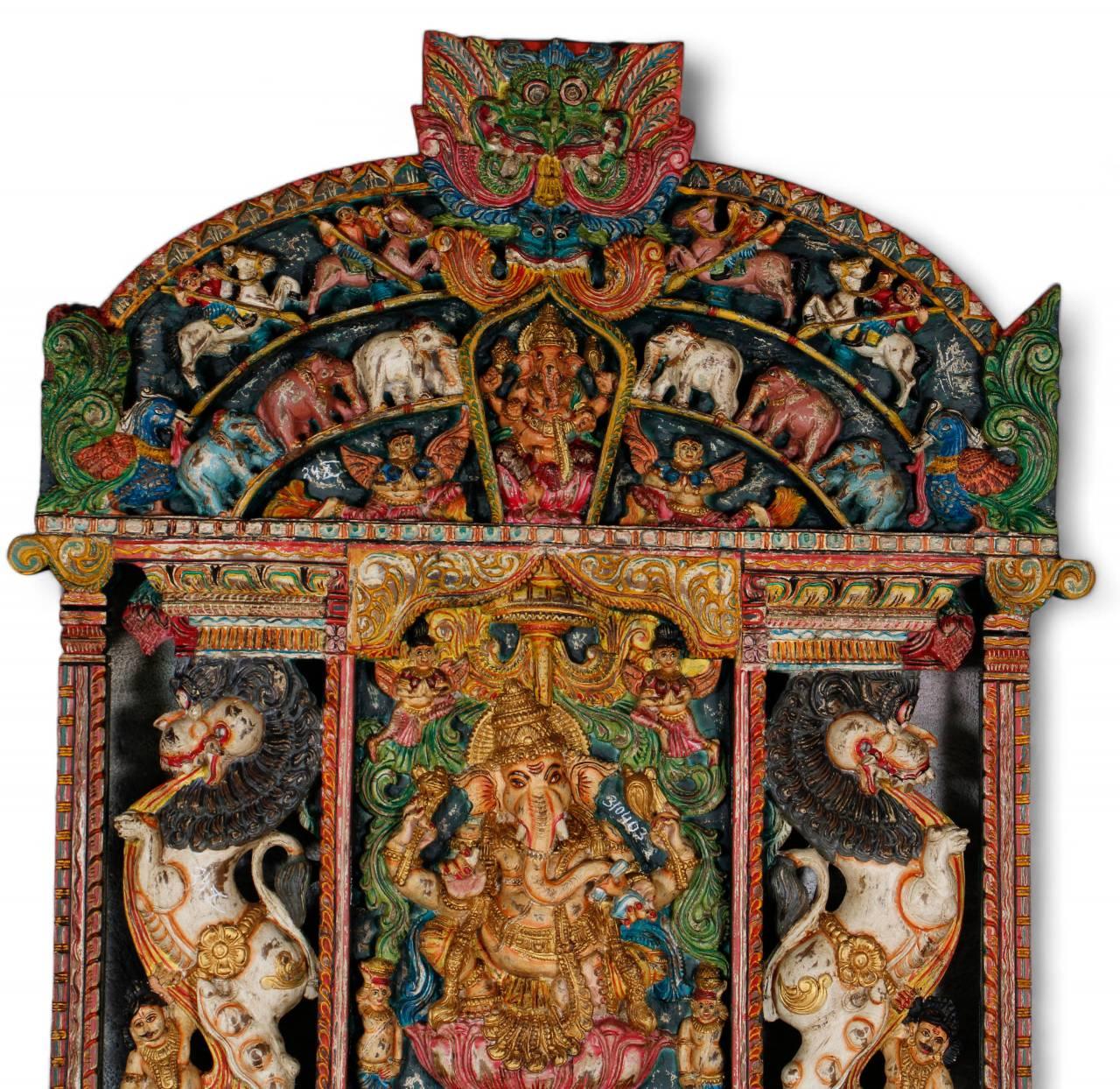 Ganesh Blessings Vintage Panel - TesuWall Decor