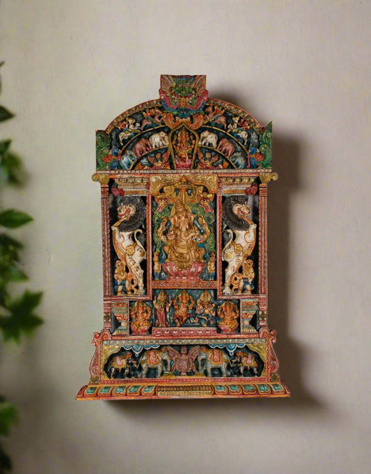 Ganesh Blessings Vintage Panel - TesuWall Decor