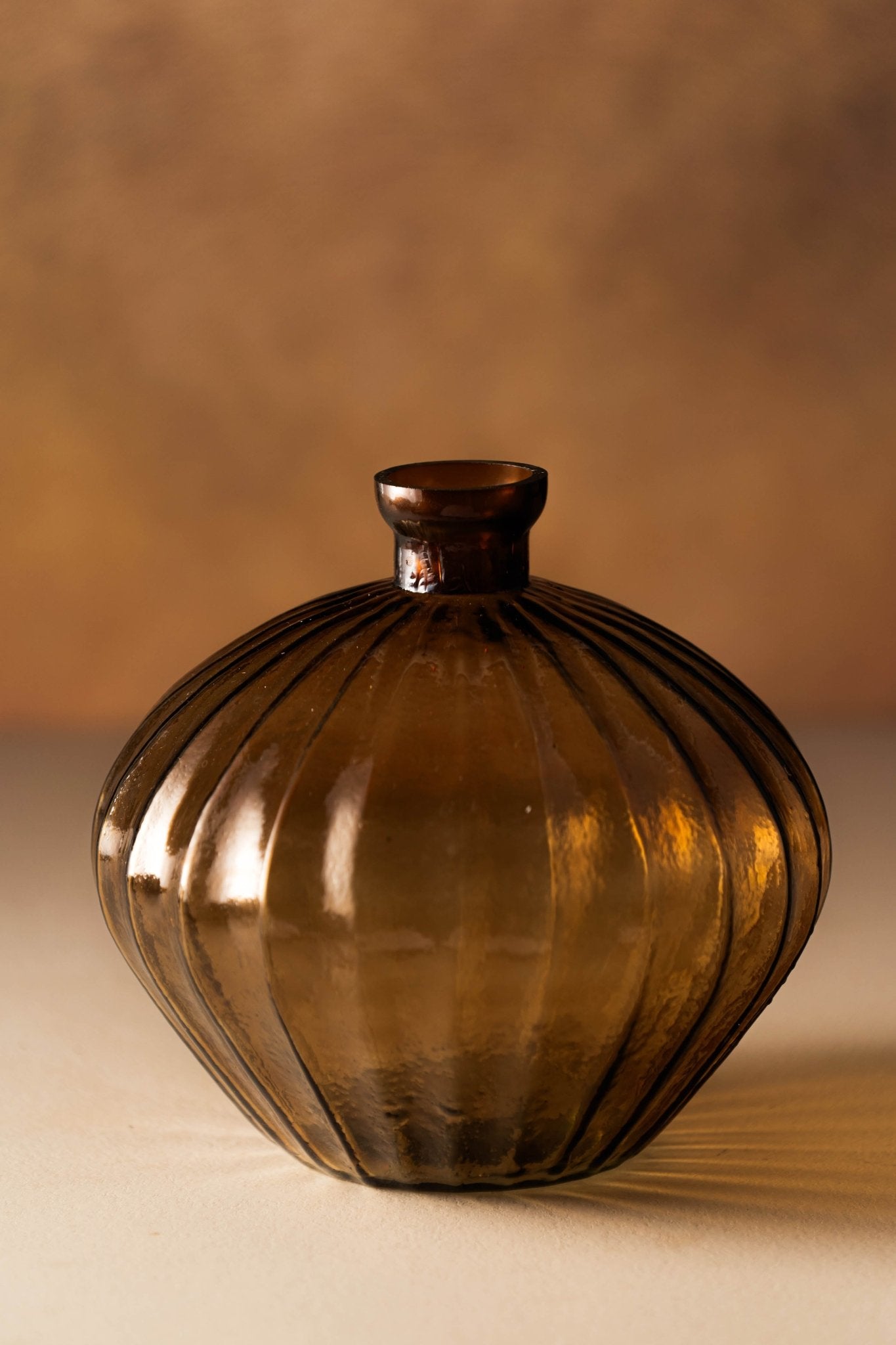 Close-up view of Genda Saaj Bloom Vase showing intricate floral pattern details