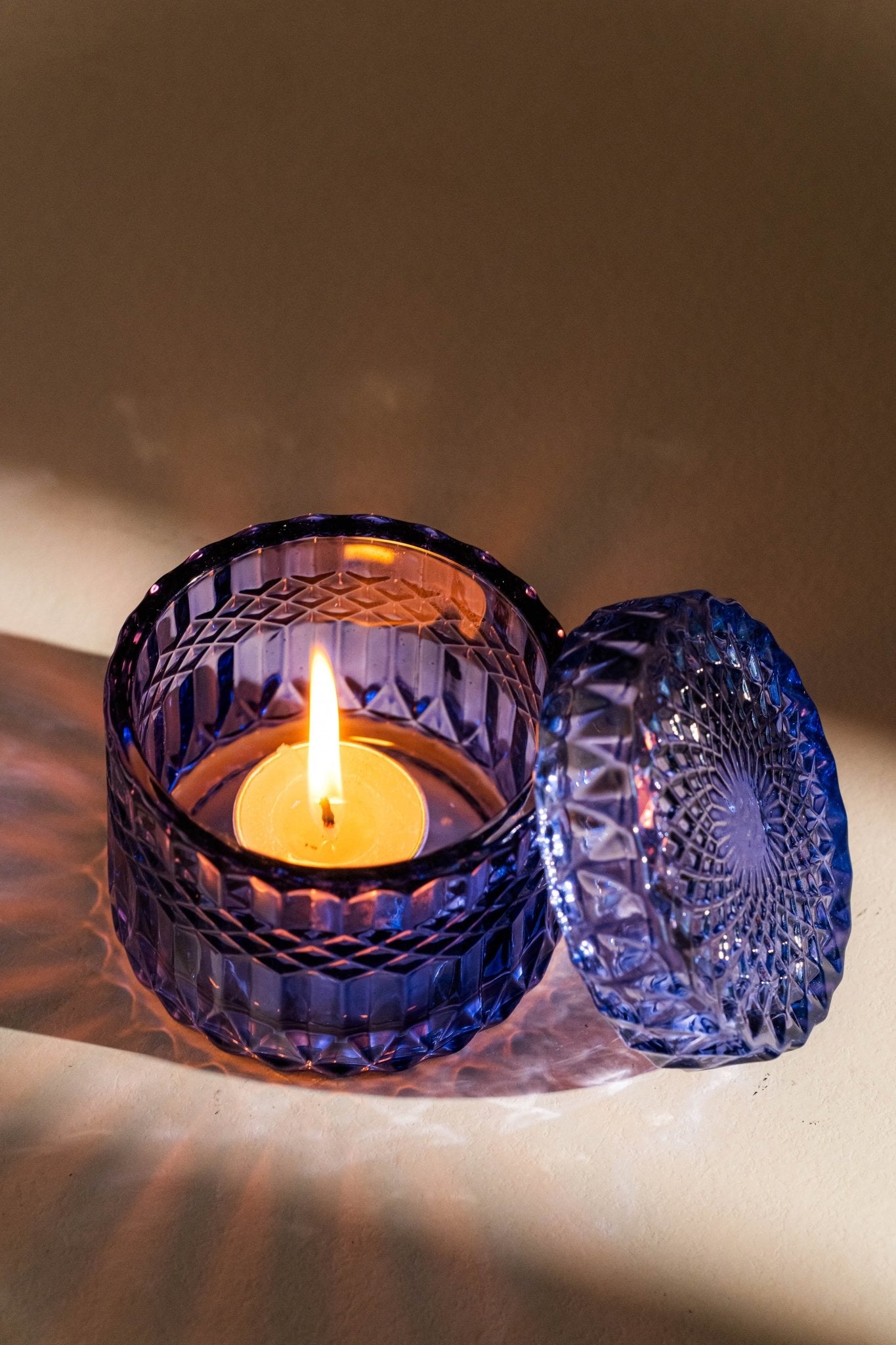 Genda Saaj Glass Candle Holder - TESU Indian Home Decor - TesuCandles & Candle Holders