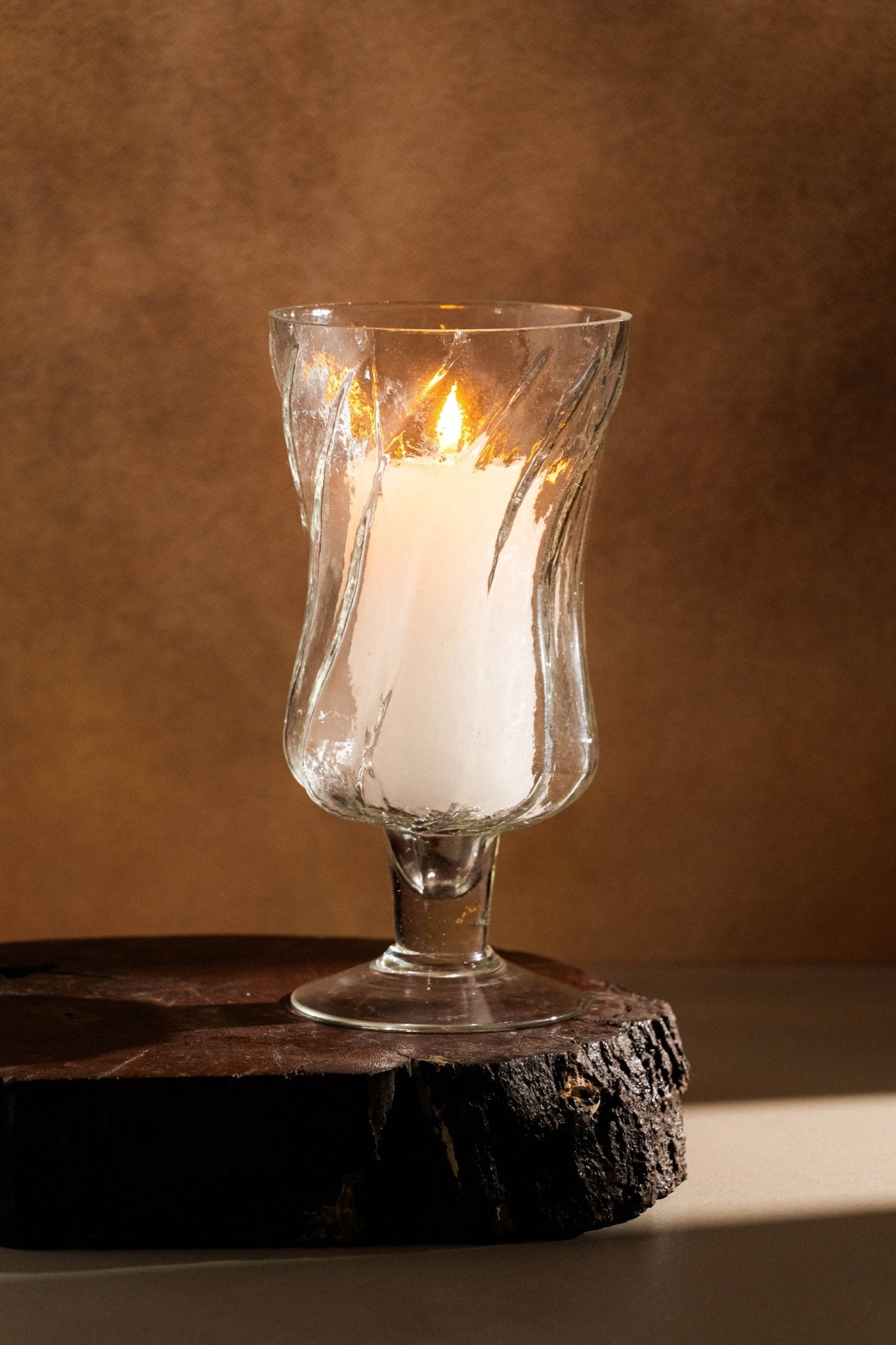 Genda Saaj Hurricane Candle Holder - Glass Table Decor - TesuCandles & Candle Holders