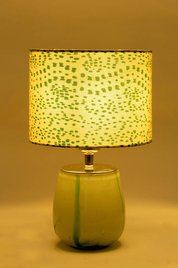 Green & White Glass Table Lamp - TesuTable Lamp