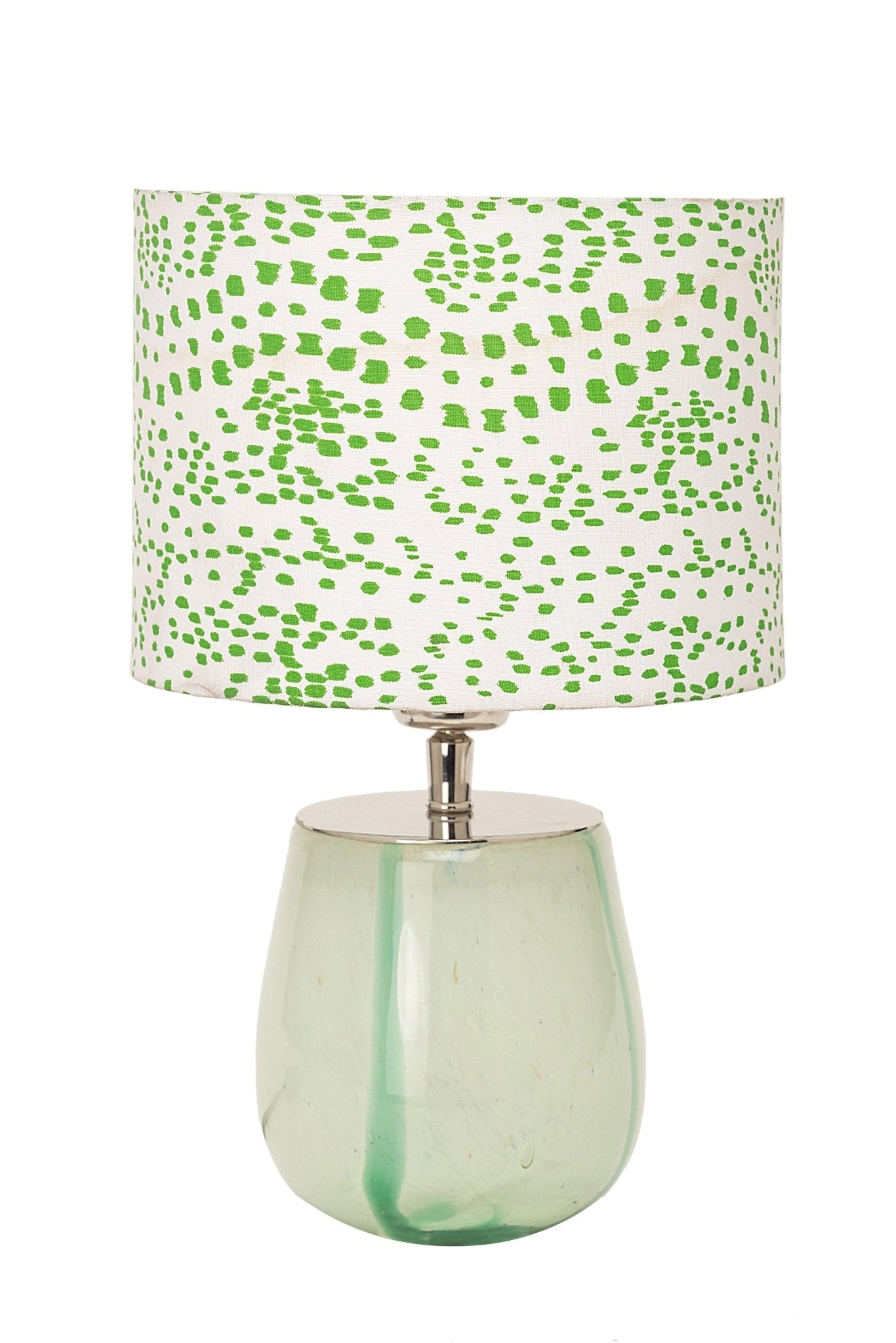 Green & White Glass Table Lamp - TesuTable Lamp