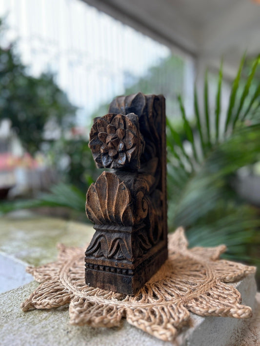 Hand Carved Wood Wall Panel - TesuWooden Bracket