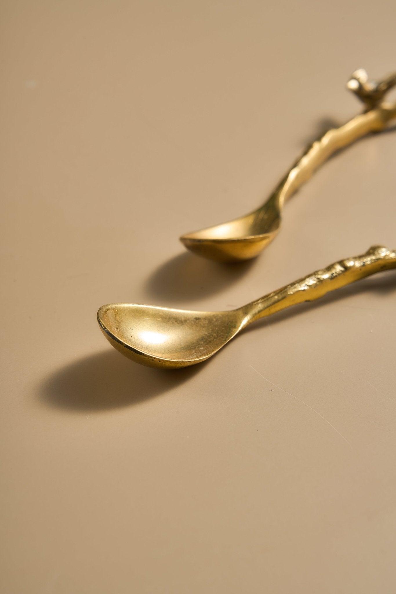Handcrafted Golden Bird Motif Spoons - Set of 6 - TesuHome & Kitchen