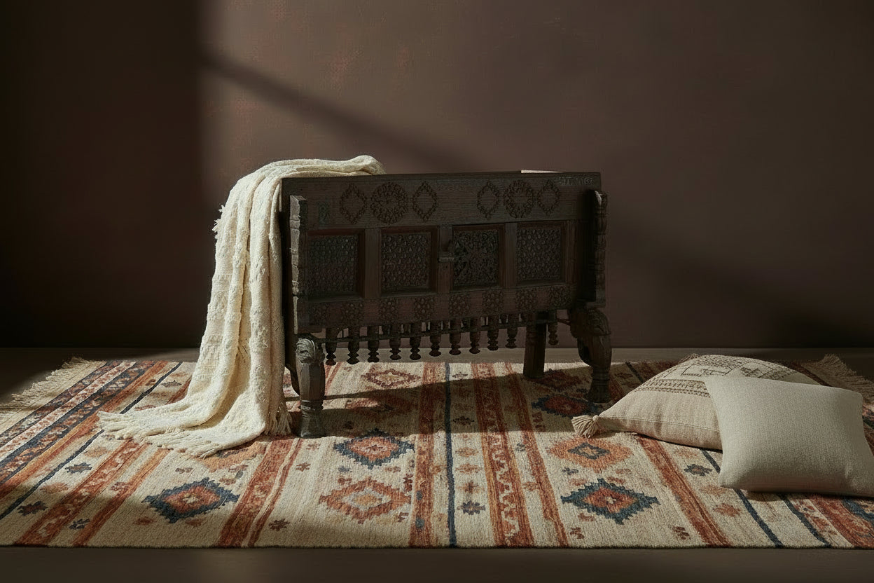 Heritage Jali Damchiya - Dark Wood - TesuCabinets & Storage
