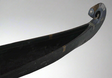 Heritage Traditional 13ft Wooden Boat - Handcrafted Vintage Teak Nautical Decor - TesuSculpture