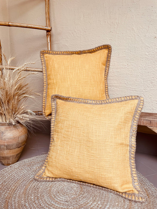 Jute Cotton Knitted Cushion Covers