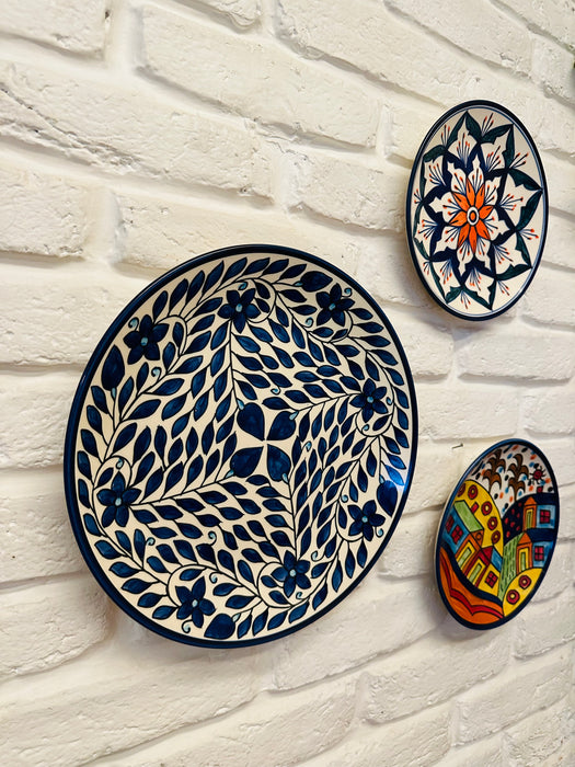 Marigold Hand Painted Wall Plates Set of 3