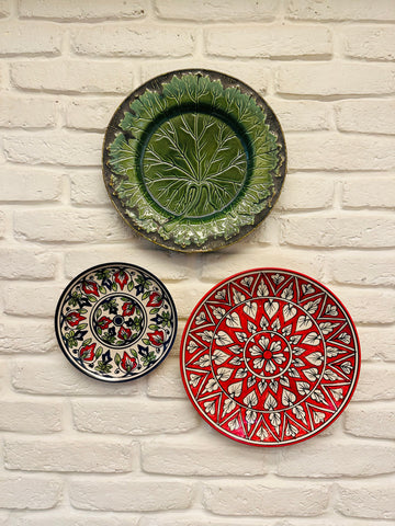 Lily Designer Hand Painted Wall Plates